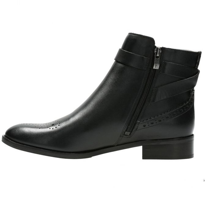 CLARKS NETLEY OLIVIA BLACK LEATHER Grandinetti Sport